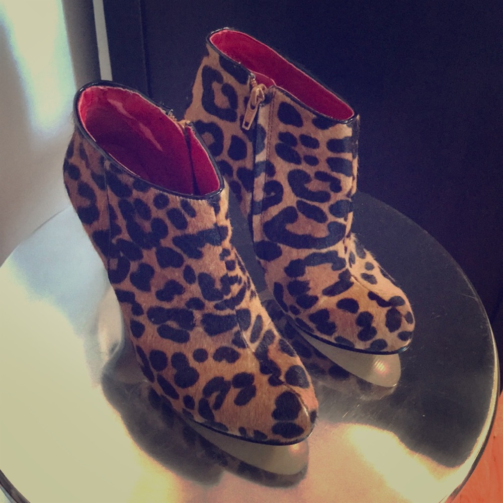 Nine West Animal Print Bootie, NEW.
